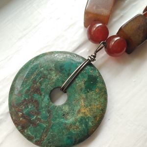 Amazonite, Carnelian, and Red Jasper necklace
